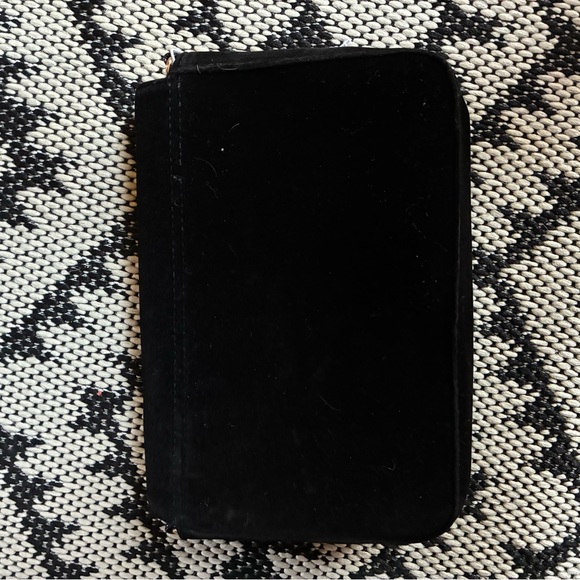 Jimmy Choo Parfums Black Shimmer Gold Chain Women's Bag Clutch Snap Closure New - Picture 5 of 7